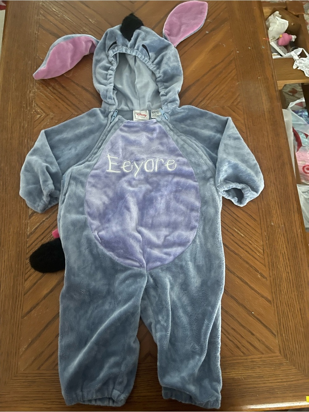 Disney Eeyore Plush Hooded Costume in Blue and Purple